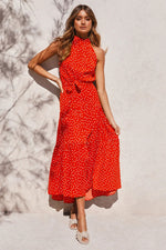 Summer Long Dress Polka Dot Casual Dresses - Sabreeonline