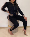 Tracksuits Women Elegant Two-Pieces Suit Sets Female Stylish Plus Size - Sabreeonline