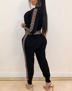 Tracksuits Women Elegant Two-Pieces Suit Sets Female Stylish Plus Size - Sabreeonline
