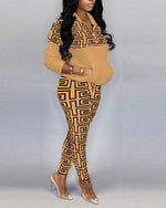 Tracksuits Women Elegant Two-Pieces Suit Sets Female Stylish Plus Size - Sabreeonline