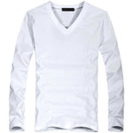 V-Neck Long Sleeve Men T Shirt - Sabreeonline