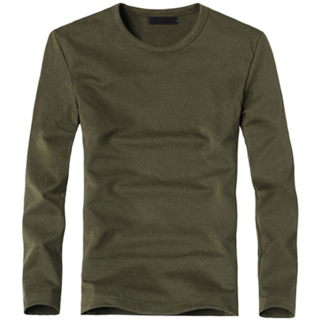 V-Neck Long Sleeve Men T Shirt - Sabreeonline