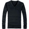 V-Neck Long Sleeve Men T Shirt - Sabreeonline