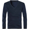 V-Neck Long Sleeve Men T Shirt - Sabreeonline