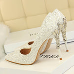 Glitter Sequins Gold Luxury Hight Heels - Sabreeonline
