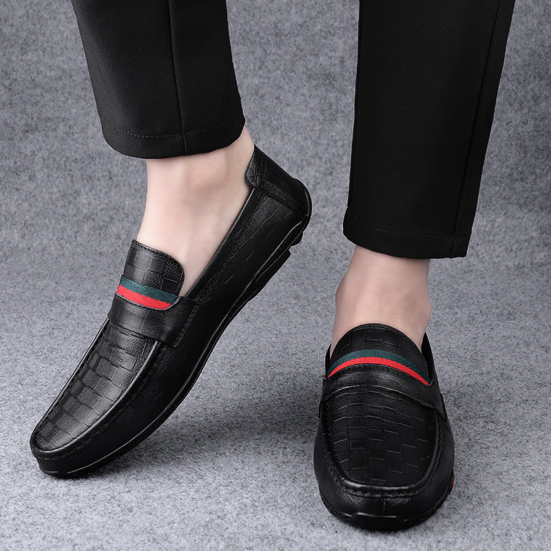 Italian Loafers Men Casual Shoes Moccasins Slip on Boat Driving Shoes - Sabreeonline