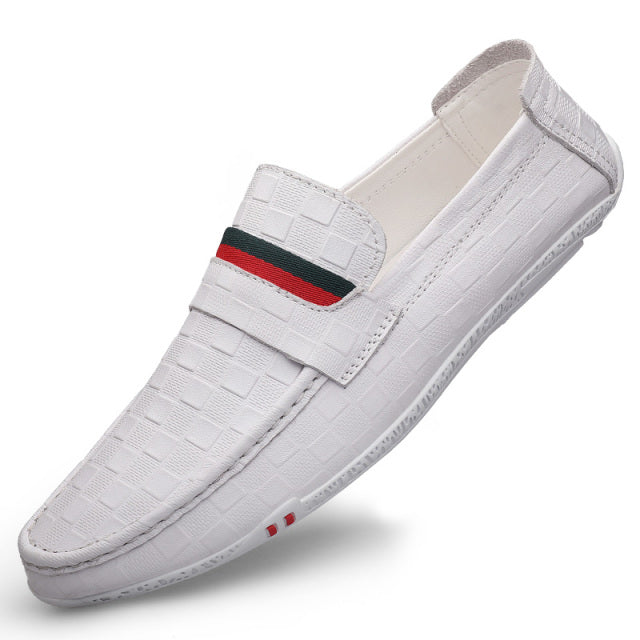 Italian Loafers Men Casual Shoes Moccasins Slip on Boat Driving Shoes - Sabreeonline