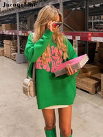 Mini Sweater Dress Oversized Sweater - Sabreeonline