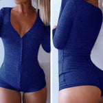 Bodysuit Jumpsuit Cotton Button - Sabreeonline
