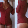 Bodysuit Jumpsuit Cotton Button - Sabreeonline