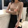 Women Zipper Turtleneck Winter Basic - Sabreeonline