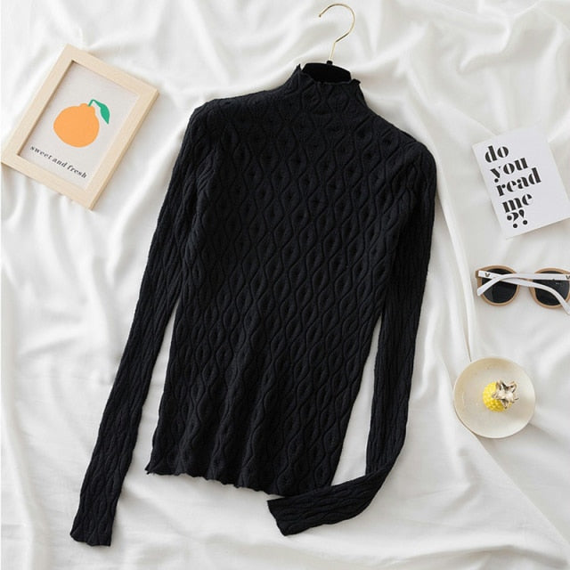 Turtleneck Women Sweaters - Sabreeonline