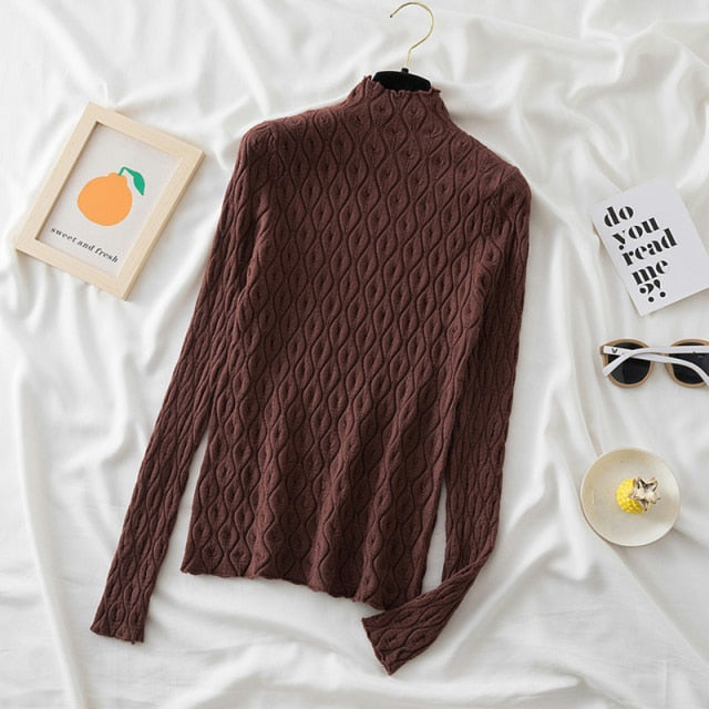 Turtleneck Women Sweaters - Sabreeonline