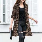 Leopard Cardigans Casual Cape Female - Sabreeonline