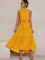 Summer Long Dress Polka Dot Casual Dresses - Sabreeonline