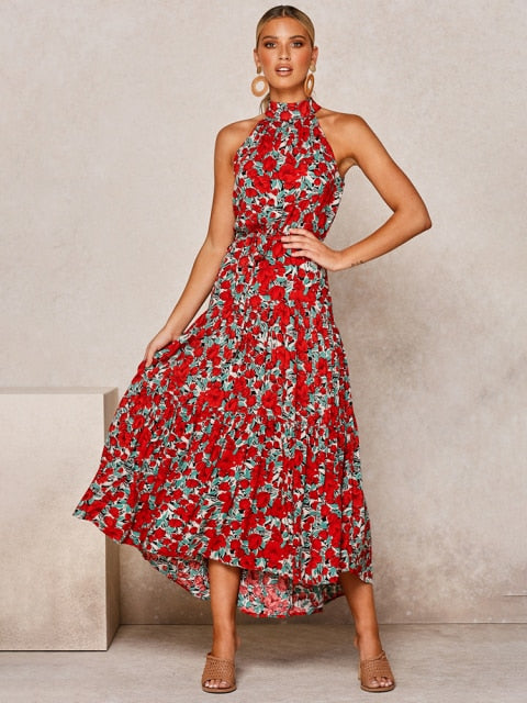 Summer Long Dress Polka Dot Casual Dresses - Sabreeonline