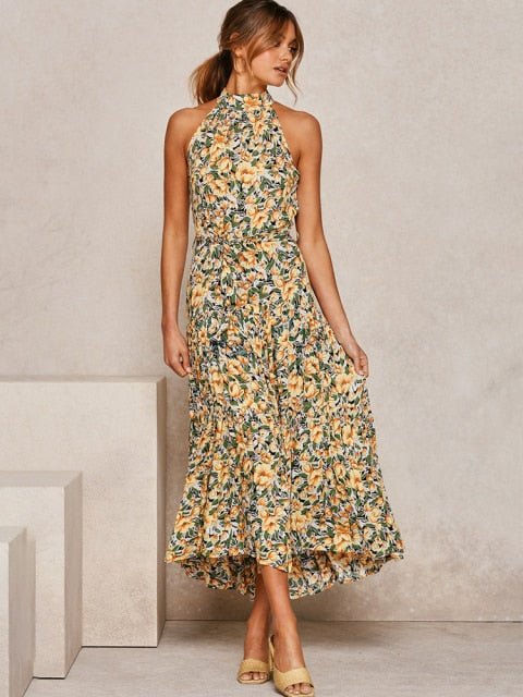 Summer Long Dress Polka Dot Casual Dresses - Sabreeonline