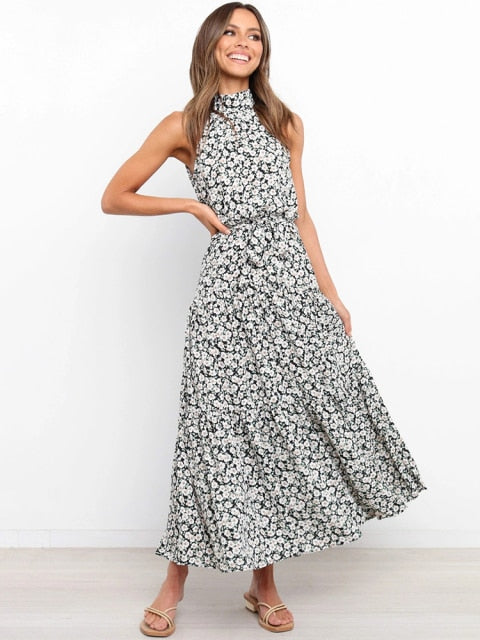 Summer Long Dress Polka Dot Casual Dresses - Sabreeonline