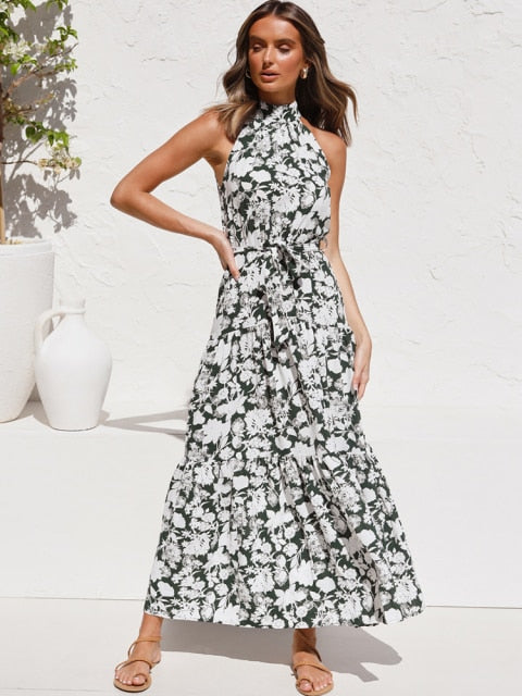 Summer Long Dress Polka Dot Casual Dresses - Sabreeonline