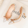 Pumps Thin Heels Rivet Butterfly-knot Shoes - Sabreeonline