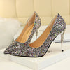 Glitter Sequins Gold Luxury Hight Heels - Sabreeonline