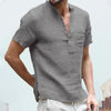 Summer New Men Short-Sleeved T-shirt Cotton and Linen Led Casual Men&#39;s T-shirt Shirt Male  Breathable S-3XL - Sabreeonline