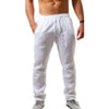 Men Cotton Linen Pants Male Autumn New Breathable Solid Color Linen Trousers Fitness Streetwear S-3XL - Sabreeonline