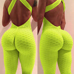 Halter Women Tracksuit High Waist Sport Backless Top - Sabreeonline