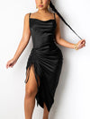Satin Spaghetti Straps - Sabreeonline