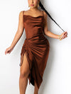 Satin Spaghetti Straps - Sabreeonline