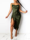 Satin Spaghetti Straps - Sabreeonline
