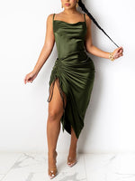 Satin Spaghetti Straps - Sabreeonline