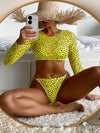 3 Pieces Set Long Sleeves Bikini - Sabreeonline