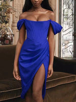 High Quality Satin Bodycon Dress - Sabreeonline