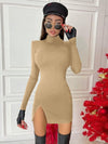 Long Sleeve Bodycon Mini Dress - Sabreeonline