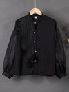 Tulle Transparent Blouse - Sabreeonline