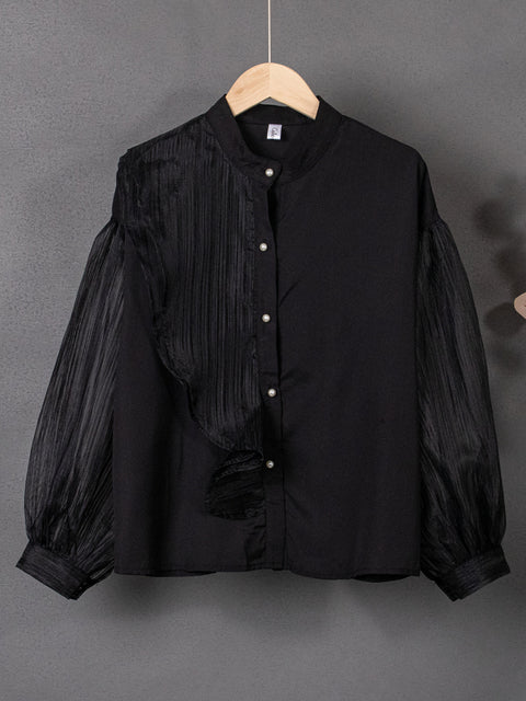 Tulle Transparent Blouse - Sabreeonline