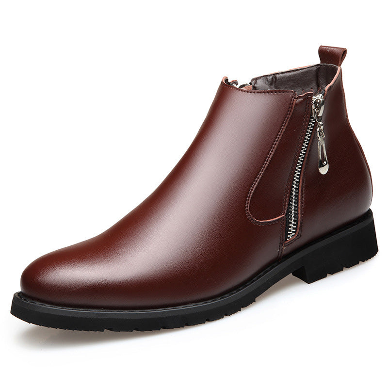 Genuine Leather Chelsea Boots Men Fashion Zipper Ankle Boots - Sabreeonline