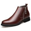 Genuine Leather Chelsea Boots Men Fashion Zipper Ankle Boots - Sabreeonline