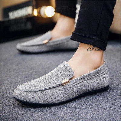 Loafers Comfortable Flat Casual Shoes Men Breathable Slip-On Soft Leather Driving Shoes Moccasins - Sabreeonline