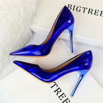 High Heels Pumps Luxury Glossy Stripper Stiletto - Sabreeonline
