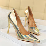 High Heels Pumps Luxury Glossy Stripper Stiletto - Sabreeonline