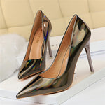 High Heels Pumps Luxury Glossy Stripper Stiletto - Sabreeonline