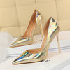 High Heels Pumps Luxury Glossy Stripper Stiletto - Sabreeonline