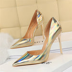 High Heels Pumps Luxury Glossy Stripper Stiletto - Sabreeonline
