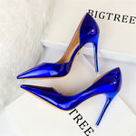 High Heels Pumps Luxury Glossy Stripper Stiletto - Sabreeonline
