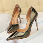 High Heels Pumps Luxury Glossy Stripper Stiletto - Sabreeonline