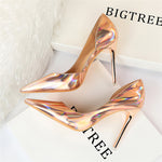 High Heels Pumps Luxury Glossy Stripper Stiletto - Sabreeonline