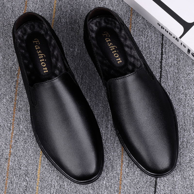 Genuine Leather Men Casual Shoes Luxury Brand Shoes Breathable Slip on Lazy Driving Shoes High-end offce fashion shoes - Sabreeonline