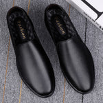 Genuine Leather Men Casual Shoes Luxury Brand Shoes Breathable Slip on Lazy Driving Shoes High-end offce fashion shoes - Sabreeonline